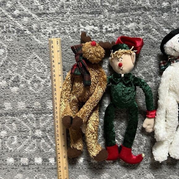 Christmas First & Main Lot of 5 Hugger Plush Elf Deer Snowman Stocking Stuffers - Picture 5 of 9